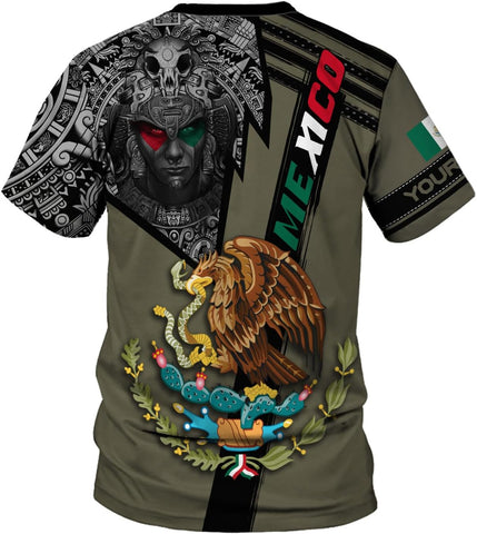 Mostprints Personalized Name Mexican Shirts for Men 3D, Customized Mexico Shirts for Men, Mexico Shirts for Women Mexico Shirt