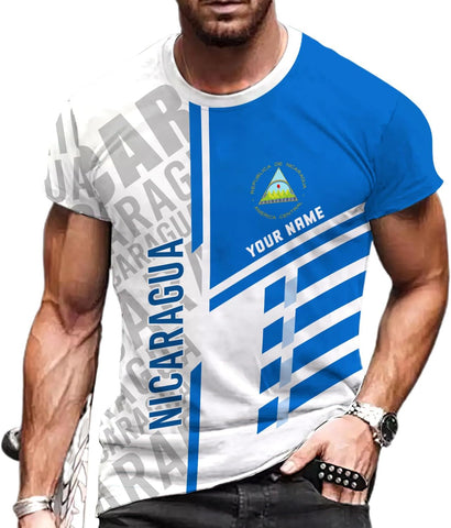 Personalized Nicaragua Shirt Custom Nicaragua Flag Lion Shirt for Men & Women Nicaraguan Camisas T-Shirt, Nicaragua Tshirt