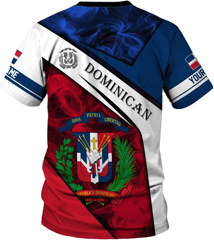 Custom Dominican Republic 3D Shirts for Men Dominicana Flag Shirts Dominican Flag Tshirt Dominican Independence Day