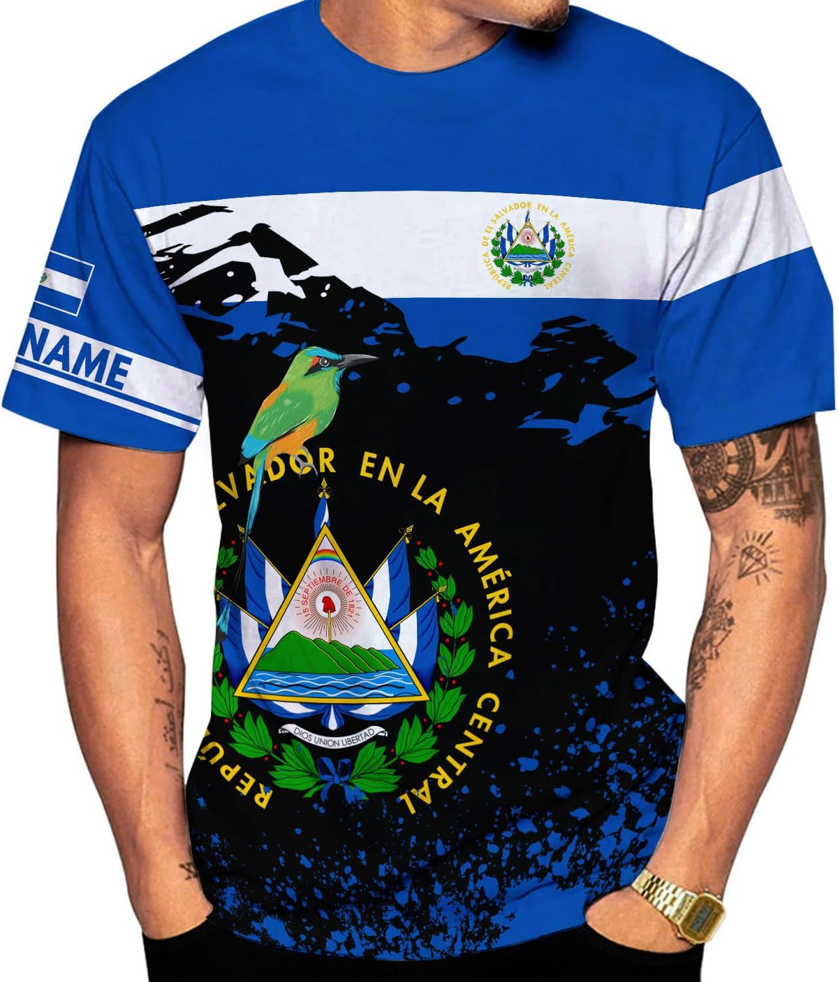 Personalized El Salvador Shirt Custom Camiseta de El Salvador Flag Shirt Men, Women Salvadorans Pride El Salvadoreña Gift