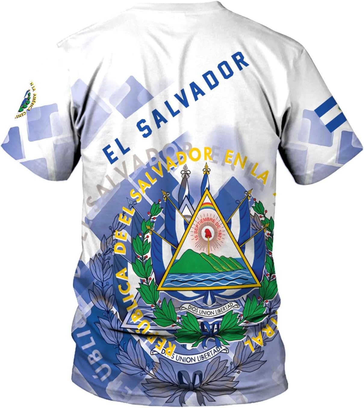 Ligthuy Personalized Name El Salvador Shirt 3D, El Salvador Flag Shirt for Men Women, Unisex T-Shirts S-5XL