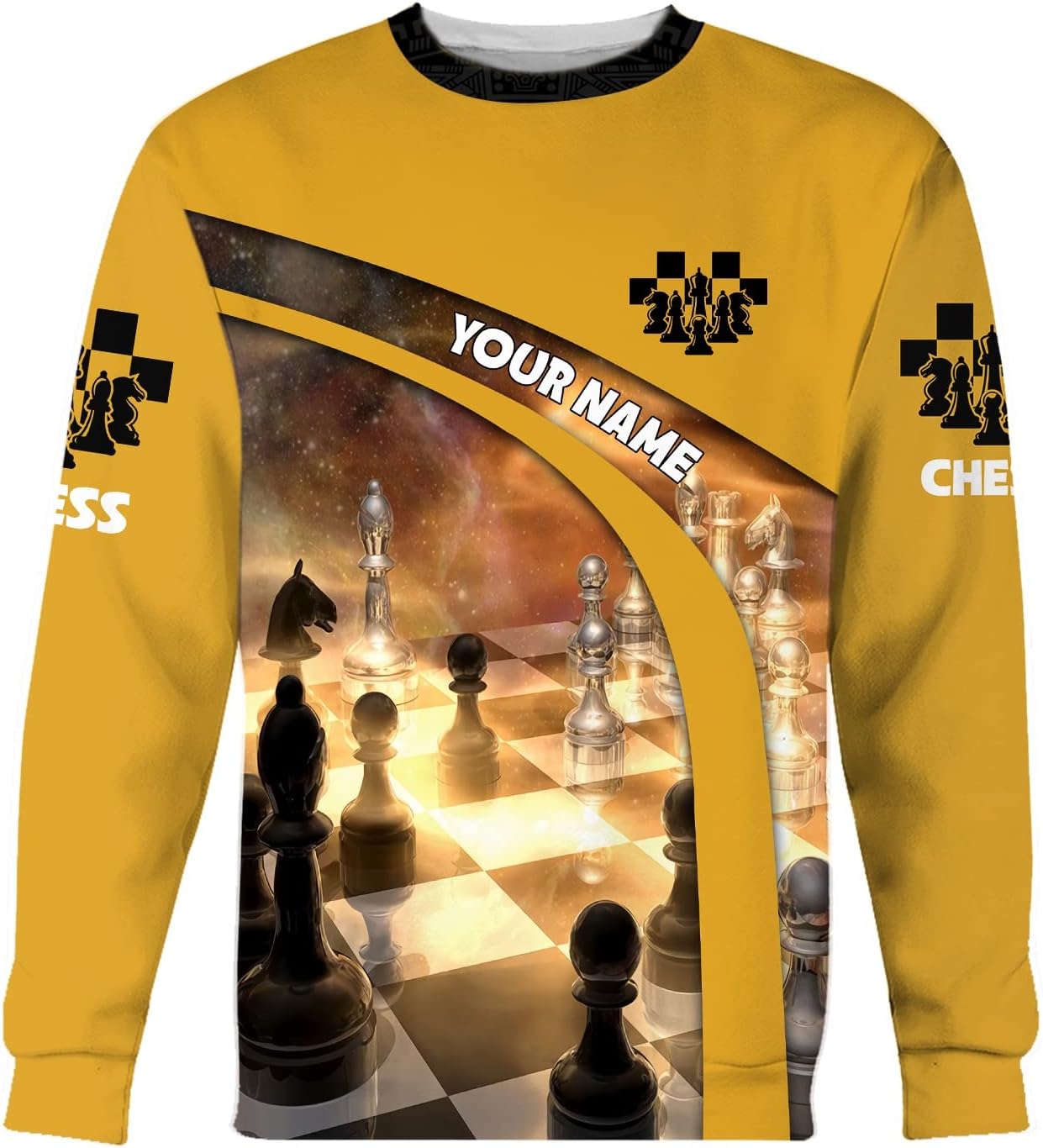 Personalized Name Chess 3D Full Color Shirt, Custom Name Chess 3D Shirt for Men, Women, Chess Lover, USA Chess Shirt