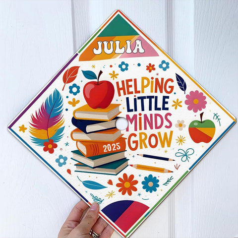Pretyprints Personalized Teacher Graduation Cap Topper Teacher Gift Class Of 2025 Graduation Cap Decoration Topper