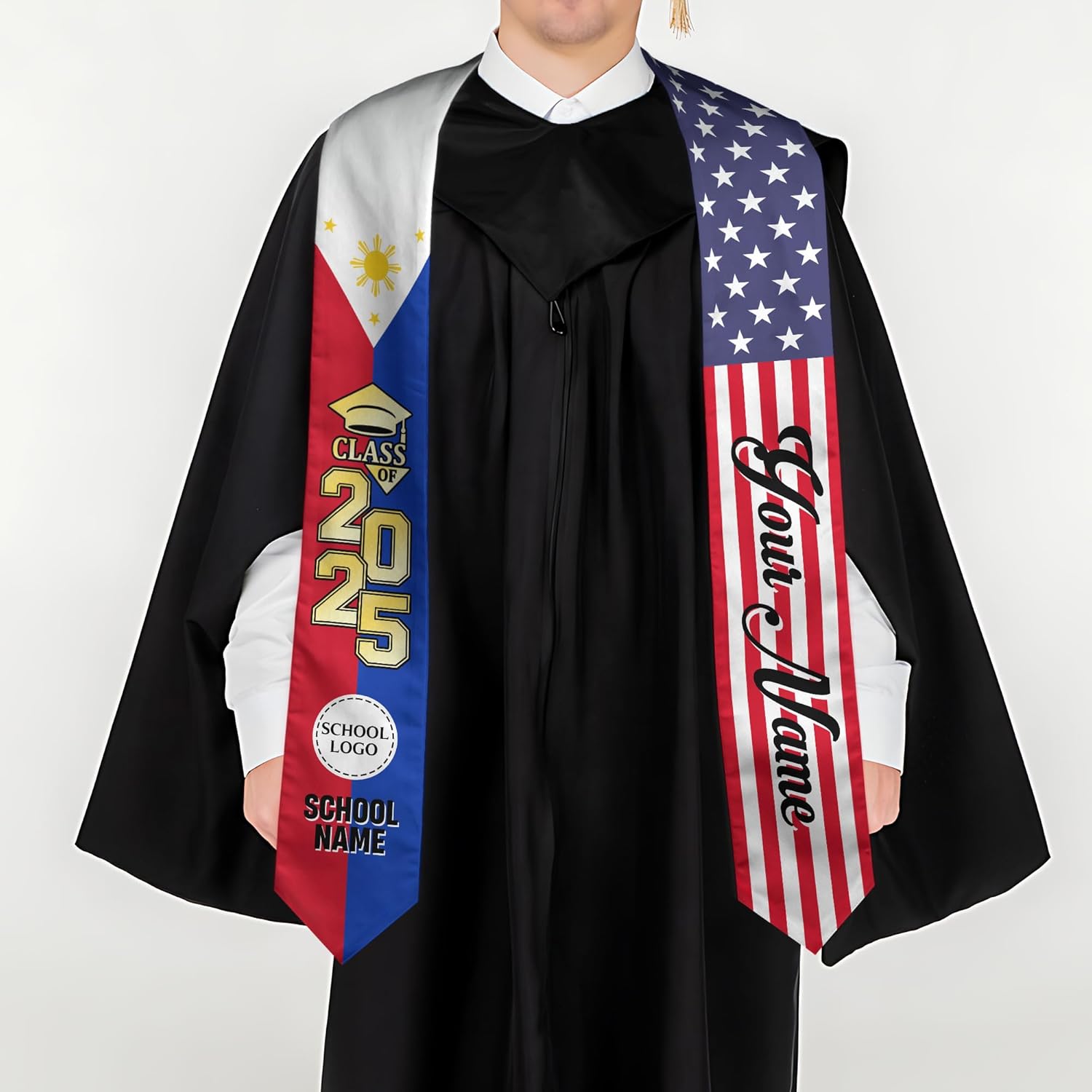 Customize Filipino Graduation Sash, Philippines Graduation Stole, Philippine Graduation Sash 2025