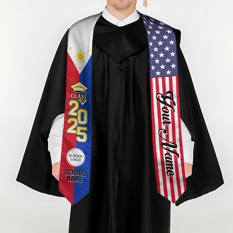 Customize Filipino Graduation Sash, Philippines Graduation Stole, Philippine Graduation Sash 2025