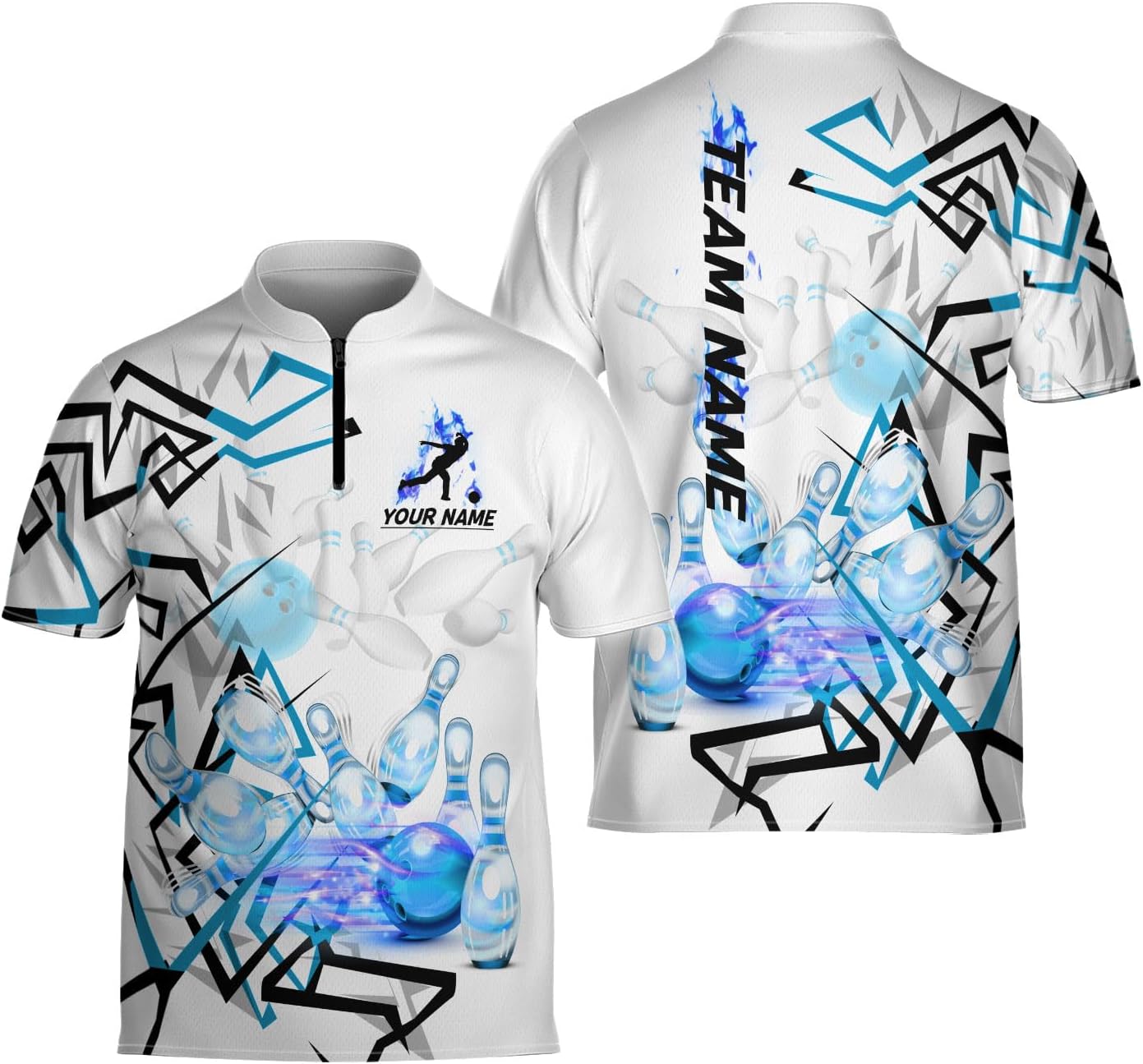 Ligthuy Personalized Bowling Jersey 3D, Bowling Shirts for Team, Bowling Shirt Unisex for Men Women, Bowling Shirts for Men