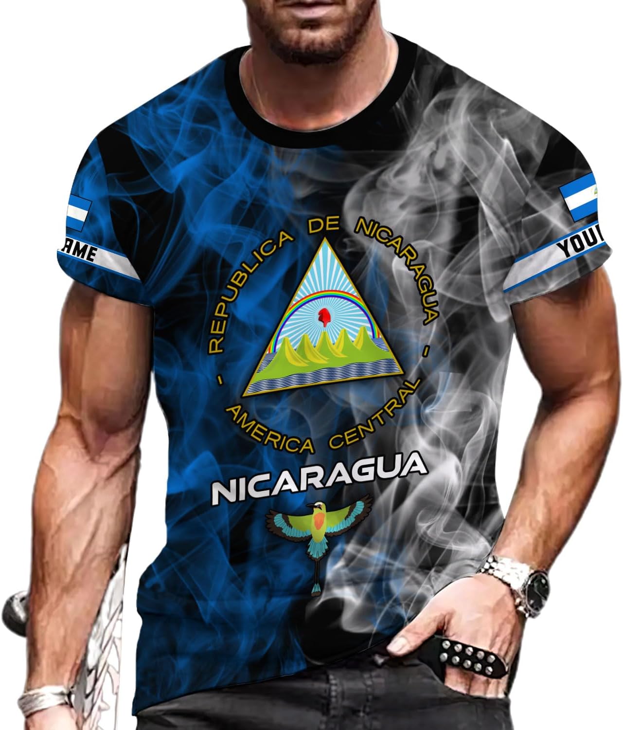 Personalized Nicaragua Shirt Custom Nicaragua Flag Lion Shirt for Men & Women Nicaraguan Camisas T-Shirt, Nicaragua tshirt