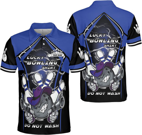 Ligthuy Personalized Name Bowling Polo Shirts 3D for Men and Women, Bowling Shirt, Bowling Shirts for Men Team Bowling Shirt