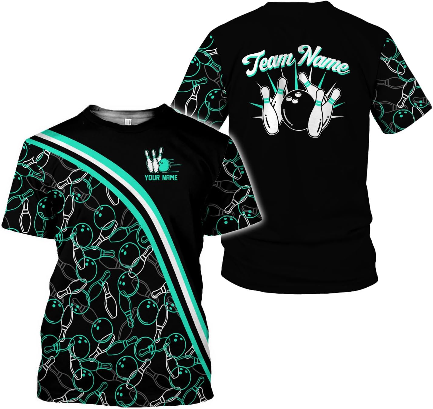 Podagree Personalized Name Bowling Shirts for Men and Women 3D, Bowling Shirts for Team Bowling, Bowling Shirts Gift
