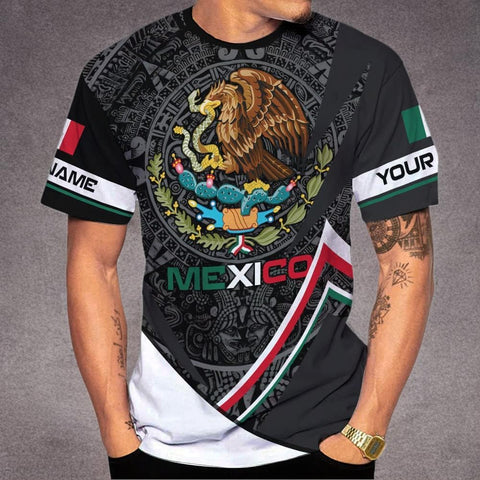 Mostefy Personalized Name Mexican Shirts for Men 3D, Customized Mexico Shirts for Men, Mexico Shirts for Women Mexico Shirt
