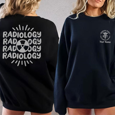 Leeprints Radiology Technician Sweatshirt, Personalized Xray Tech Shirt, Radiologic Technologist Gift, X-Ray Rad Tech Sweater