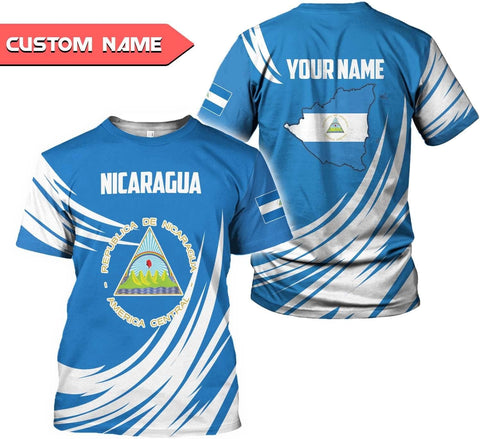 Personalized Nicaragua Shirt Custom Nicaragua Flag Lion Shirt for Men & Women Nicaraguan Camisas T-Shirt, Nicaragua Tshirt