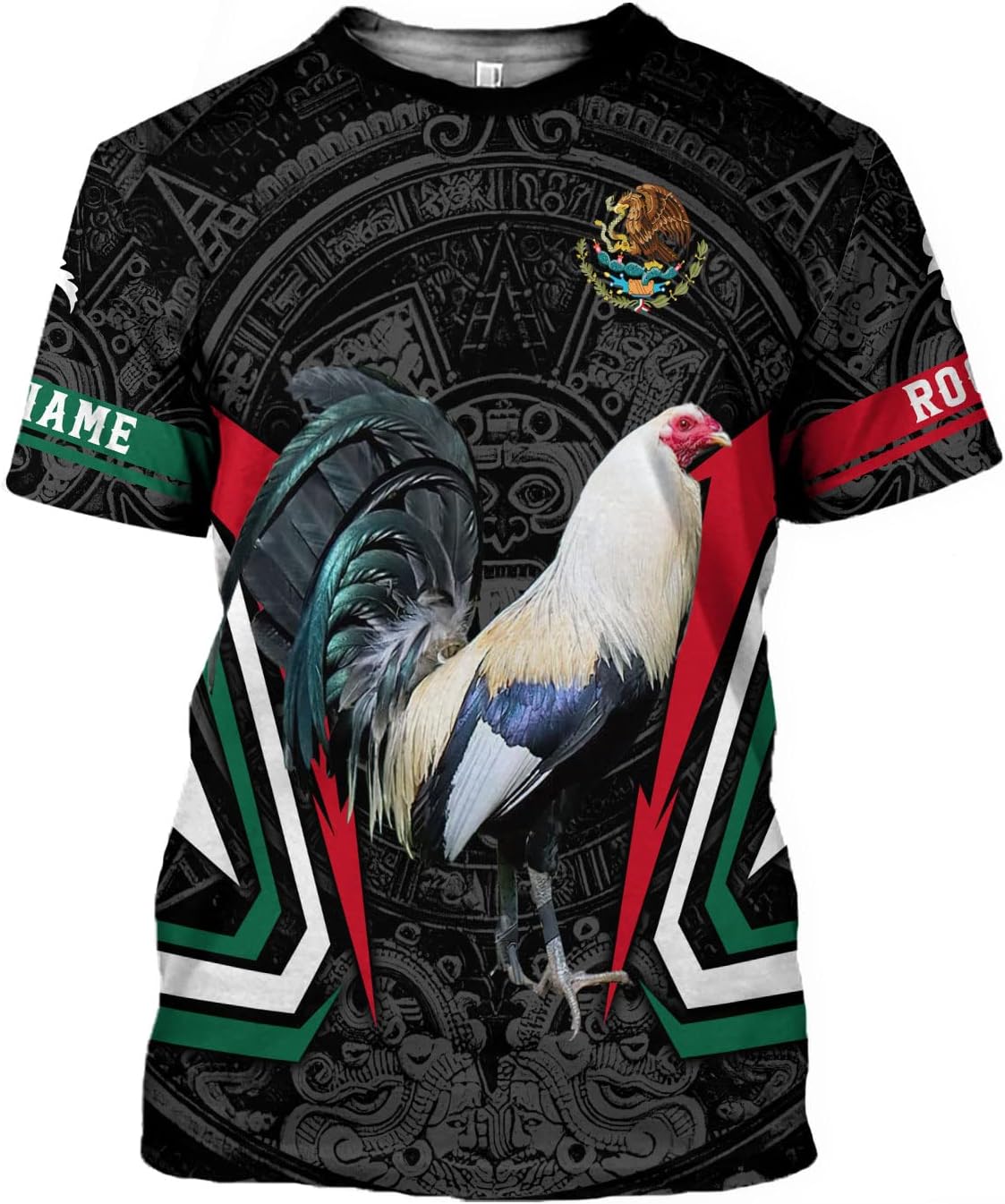 Mostprints Personalized Name Mexican Shirts for Men, Rooster Mexico Shirts for Men, Mexico Shirt Eagle Flag Mexican Eagle 1