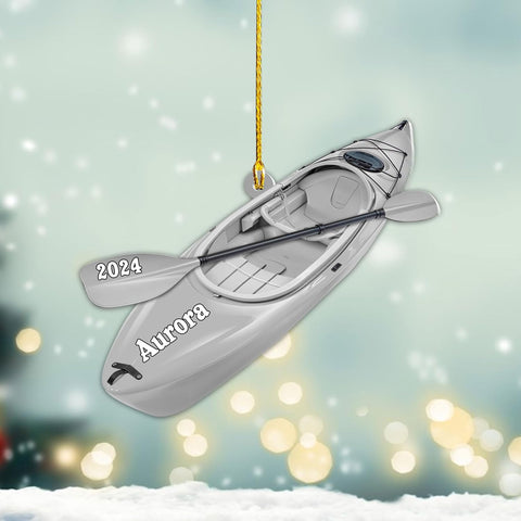 AOVL Personalized Kayak Ornament Lake Kayaking Board Ornament Kayak Gift for Christmas Tree Kayaking Christmas Ornament Kayaking Gifts Ornaments (KY4)