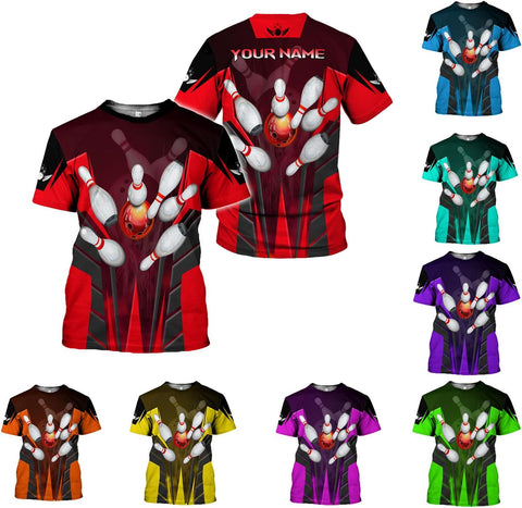 Rivelus Custom 3D Bowling Shirts Personalized for Men and Women - Unique Team Shirt & Gifts for Bowling Lovers