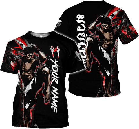 MAPrints Personalized Name Muay Thai Pride Shirt for Men