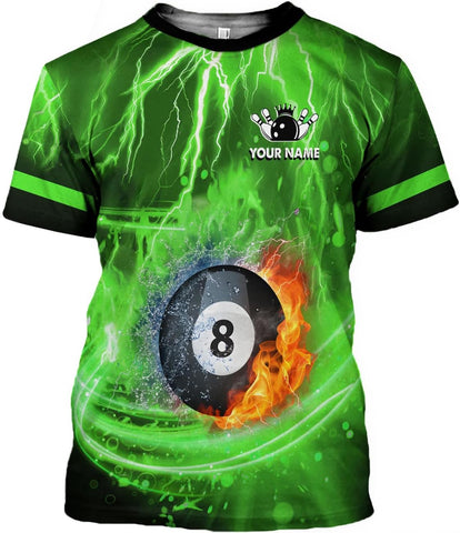 Ligthuy Personalized Name Billiard Shirts 3D, Billiards Shirt 8 Ball Billiard Shirt Custom Men's Pool Men Women\u2026