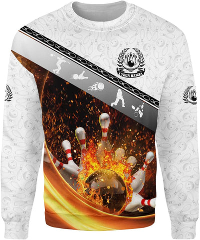 Pretyprints Personalized Bowling Shirt - Custom Bowling Gift for Women & Men