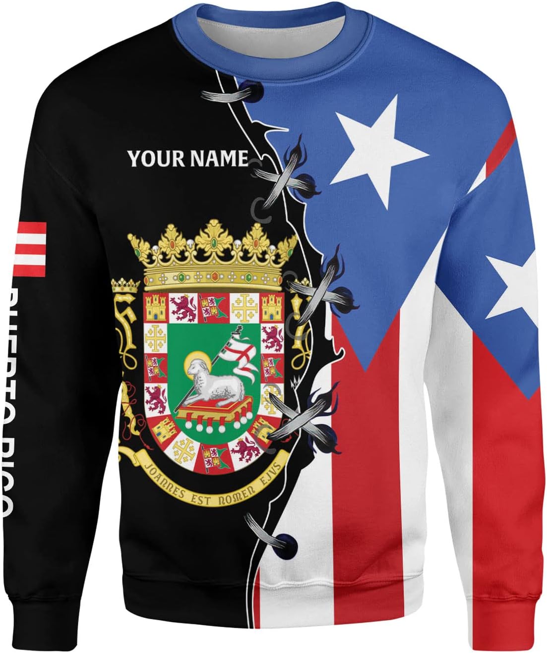 Personalized Name Puerto Rico T-Shirt 3D, Puerto Rico Shirt for Men Women, Puerto Rico Flag T Shirt All Over Printing S-5XL