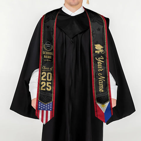Customize Filipino Graduation Sash, Philippines Graduation Stole, Philippine Graduation Sash 2025