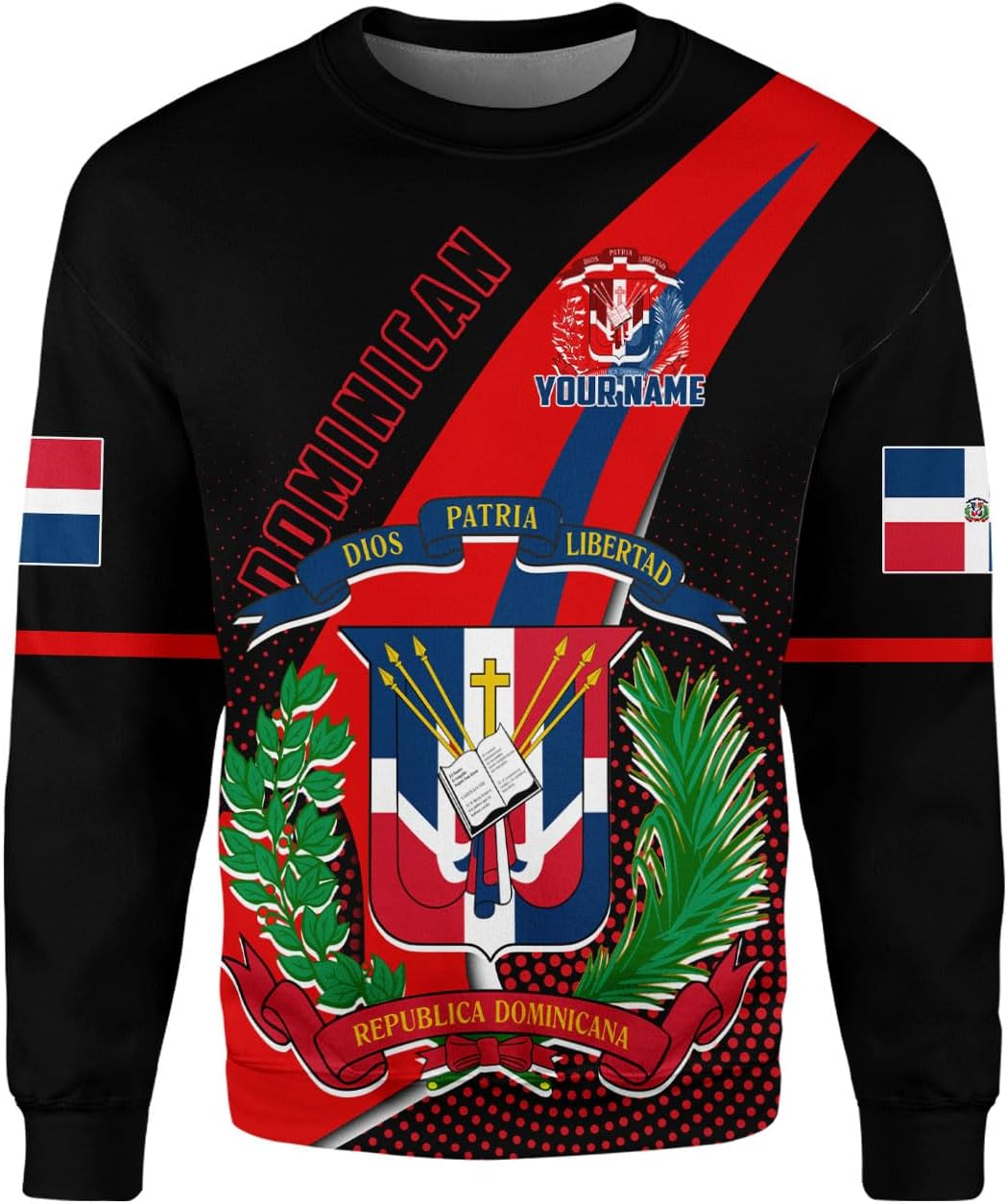 Ligthuy Personalized Dominican Shirt 3D, Dominican Republic Shirts, Dominican Flag Unisex Republica Dominicana Shirt S-5XL