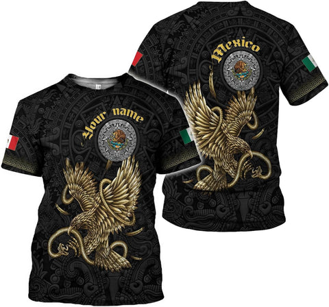 Mostprints Personalized Name Mexican Shirts for Men 3D, Customized Mexico Shirts for Men, Mexico Shirts for Women Mexico Shirt1