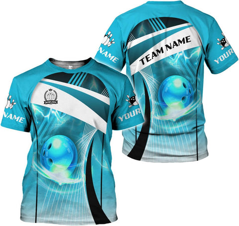 Rivelus Personalized Name Bowling Shirts for Men and Women 3D, Bowling Shirts for Team Bowling, Bowling Shirts Gift 4
