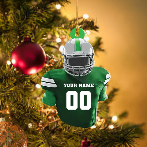 RoyalBro Personalized Football Ornaments 2023, Customized American Football Christmas Ornament, Football Ornament Christmas Tree Hanging Ornament Pine Tree Decorations (F2)