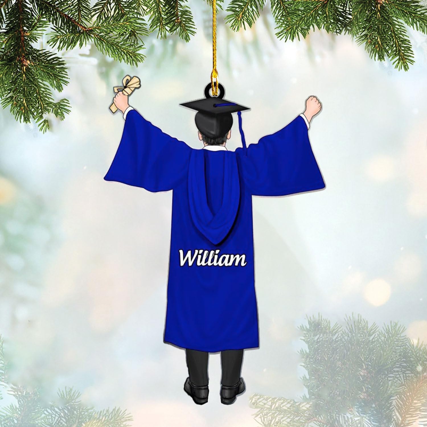 Personalized Graduation Ornaments Class of 2024 Graduation Gown Ornament Gifts Graduation Ornaments Class of 2025 College Graduation Ornaments Class of 2024 Graduate Ornament Tree Hanging Decor (G2)