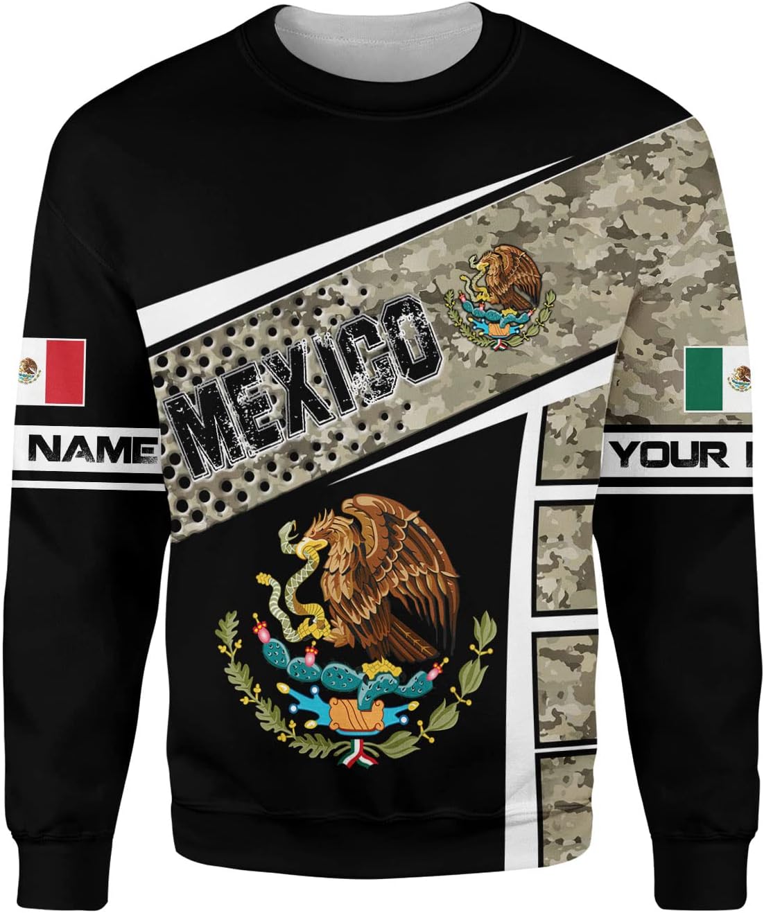 Personalized Name Mexican Hoodie 3D, Customized Mexican Hoodies for Men, Unisex Mexico Hoodie, Mexico Hoodies for Men