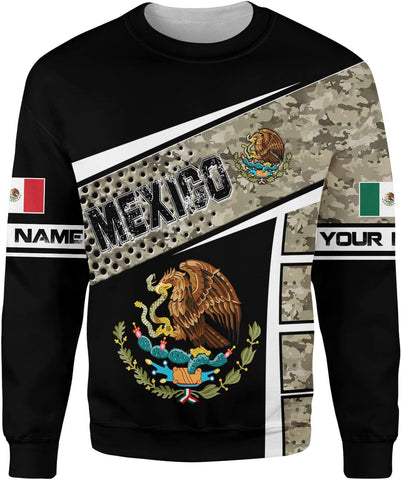 Personalized Name Mexican Hoodie 3D, Customized Mexican Hoodies for Men, Unisex Mexico Hoodie, Mexico Hoodies for Men