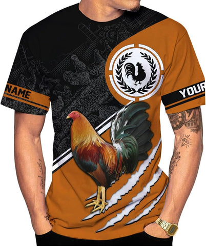 Mostefy Personalized Name Rooster Shirt 3D, Rooster Shirts for Men, Chicken Tshirts Shirts for Women, Funny Chicken Shirts
