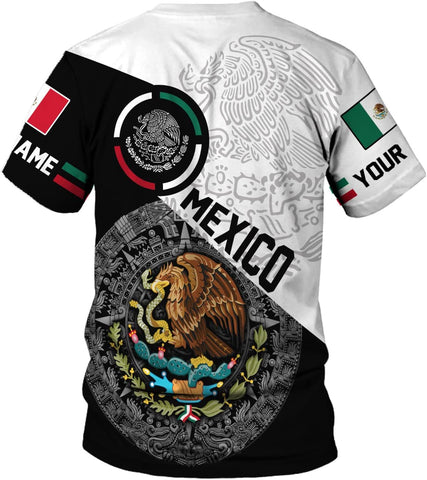 Personalized Name Mexican Shirts for Men, Customized Mexico Shirts for Men, Mexico Shirts for Women Mexico Shirt Eagle Flag