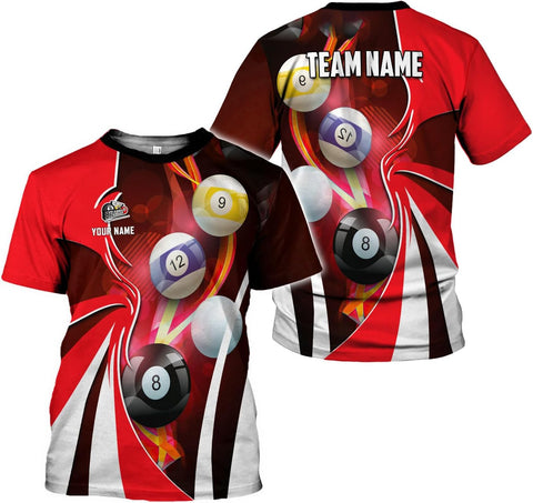 Ligthuy Personalized Name Billiard Shirts 3D, Billiards Shirt 8 Ball Billiard Shirt Custom Men's Pool Men Women1