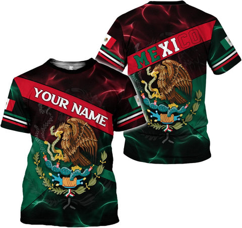 Mostprints Personalized Name Mexican Hoodie 3D, Mexican Hoodies for Men, Unisex Mexico Hoodie, Mexico Hoodies for Men