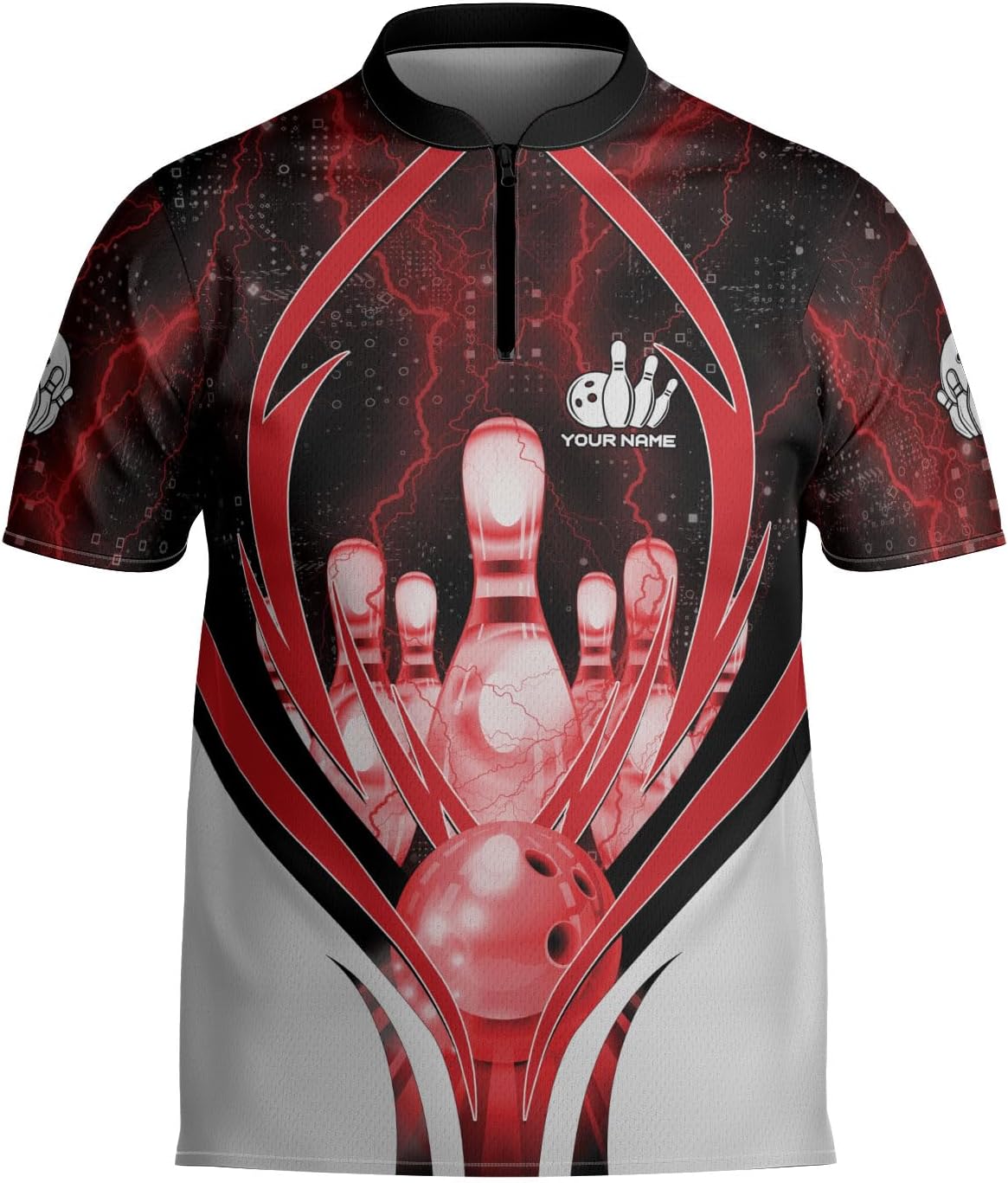 mostprints Personalized Bowling Jersey Gift 3D Custom Bowling Shirts for Team Name Bowl Bowler Shirt Unisex Cool Men Women