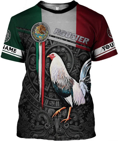 Mostefy Personalized Name Mexican Shirts for Men, Rooster Mexico Shirts for Men, Mexico Shirt Eagle Flag Mexican Eagle 1