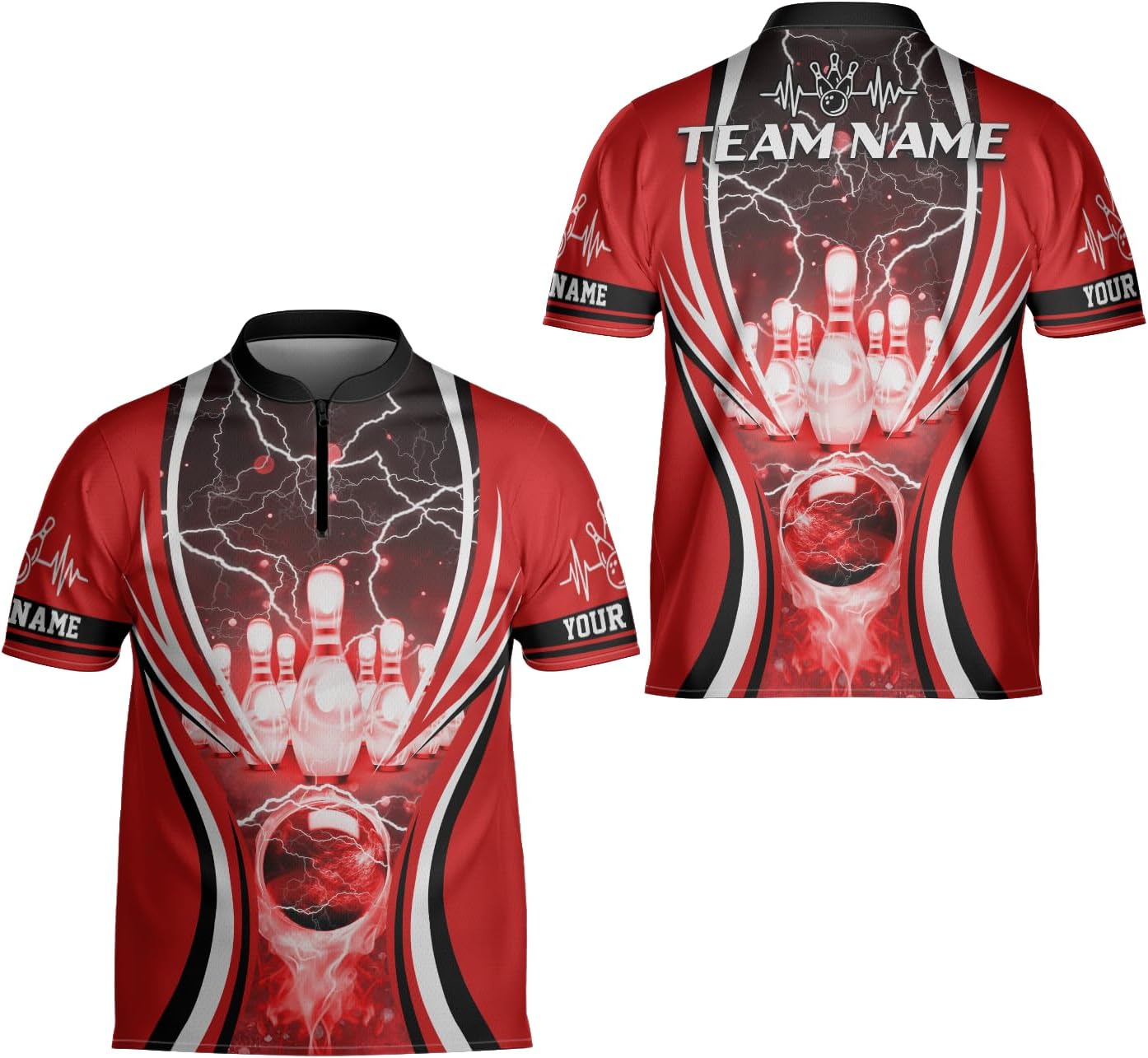 Ligthuy Personalized Bowling Jersey 3D, Bowling Shirts for Team, Bowling Shirt Unisex for Men Women, Bowling Shirts for Men