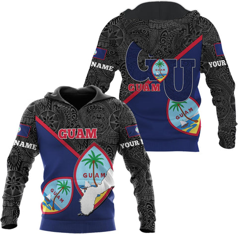 Vybonz Personalized Guam Hoodie - Guahan Pride Zip Hoodie for Men & Women