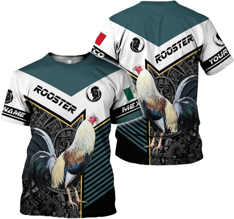Mostprints Personalized Name Mexican Shirts for Men, Rooster Mexico Shirts for Men, Mexico Shirt Eagle Flag Mexican Eagle 1