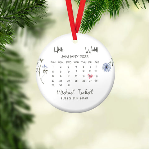 MAPrints Personalized Baby\u2019s First Christmas Picture Frame Keepsake Ceramic Ornament, Custom New Baby Gifts, Babys 1st Christmas Ornament 2023 Boy Or Girl Newborn, for New Mom Dad (BB 2)