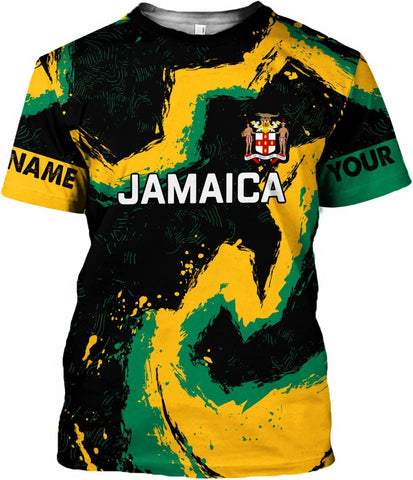 Personalized Jamaica Shirt Custom Jamaica Flag Lion Shirt for Men and Women, Jamaican Pride T-Shirt, Jamaica tshirt Jamaicana