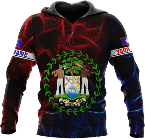 Personalized Belize Shirt for Men and Women, Coat of Arms of Belize Flag Flag Shirt, Belizean Country Flag Gift