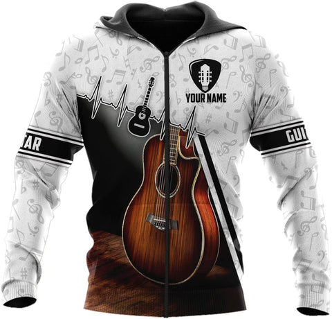 Custom Name Guitar Shirt 3D All Over Print, Guitar Shirts for Men, Unisex Guitar Shirts Music, Music Lover, Guitar Lover