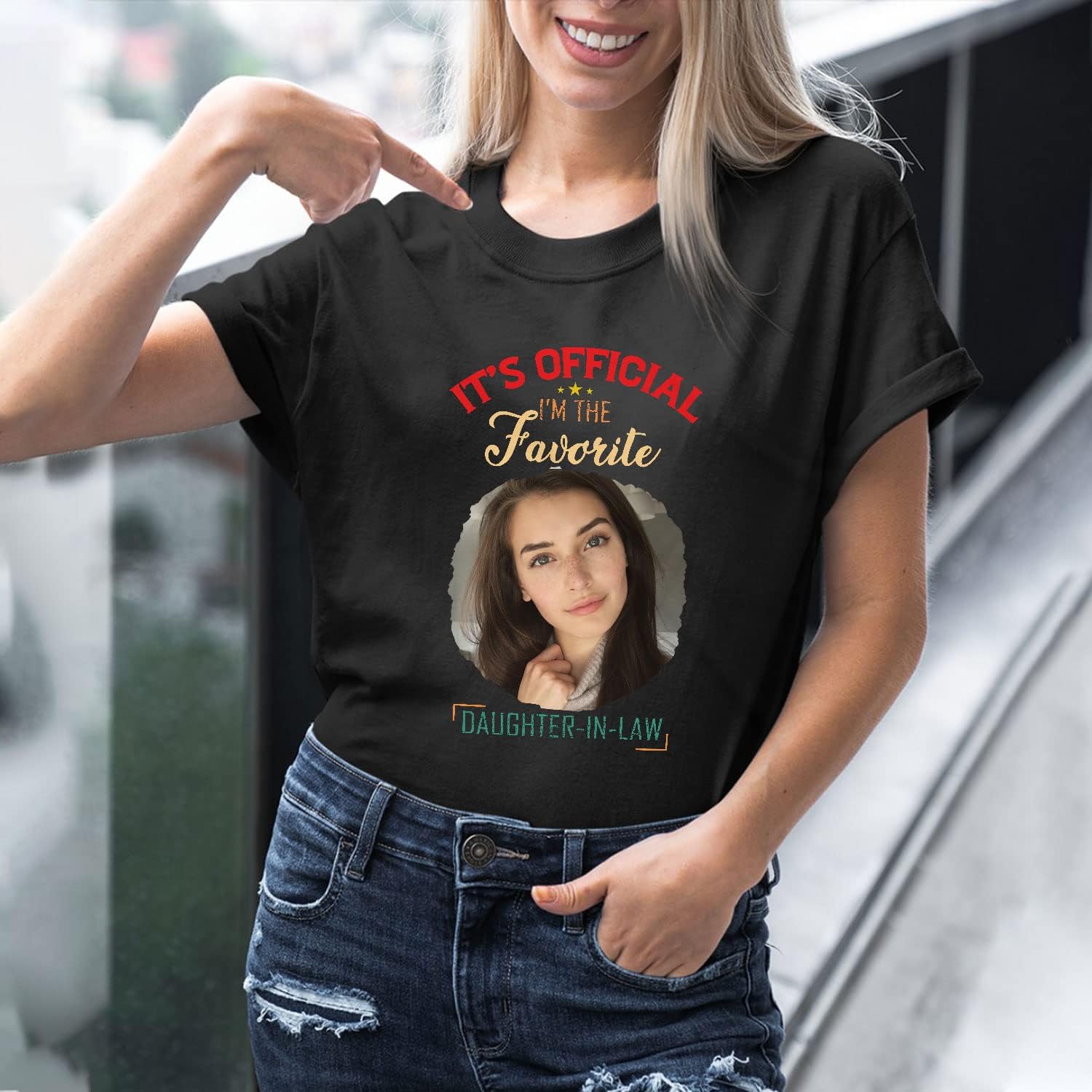 HomeDesign Personalized My Daughter in Law is My Favorite Child Shirt, Daughter in Law Tshirt favorite child is my Daughter