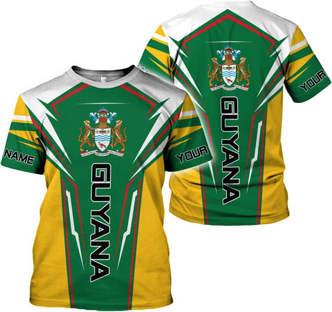 Personalized Name Guyana Shirts for Men and Women,Guyana Flag Funny Patriotic T-Shirt, Guyanese Pride Flag Shirt