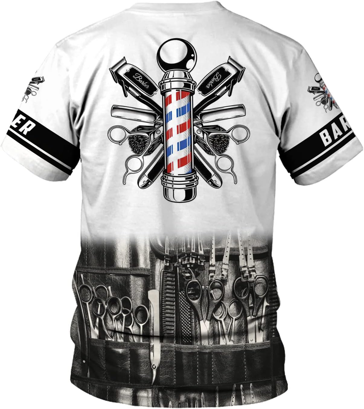 Personalized Name Barber 3D All Over Printed Shirts for Men & Women, Hair Stylist Shirt Gift for Barbershop