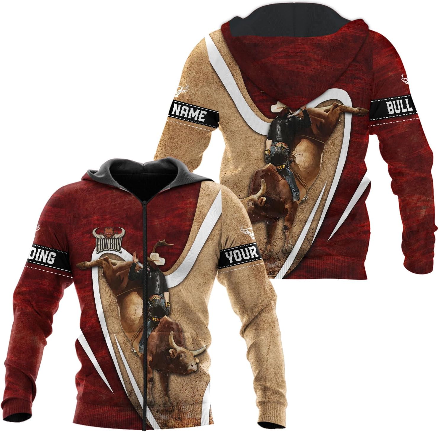 Mostprints Personalized Name Bull Riding Shirt 3D, Rodeo Shirts Bull Biding Shirts for Men and Women, Bull Rider Shirt Gift