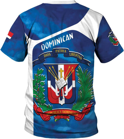 Ligthuy Personalized Dominican Shirt 3D, Dominican Republic Shirts, Dominican Flag Unisex Republica Dominicana Shirt S-5XL