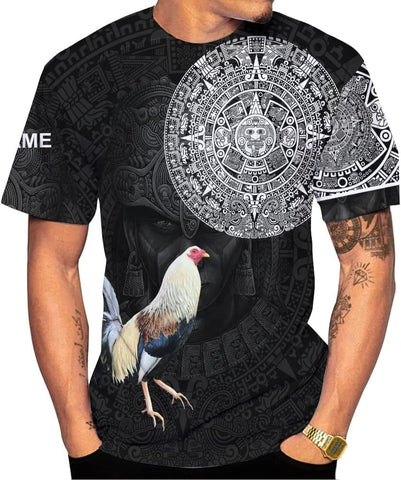 Mostefy Personalized Name Mexican Shirts for Men 3D, Rooster Mexico Shirts for Men, Mexico Shirt Eagle Flag Mexican Eagle (US, Alpha, Small, 5X-Large, Regular, Regular, Multi 12)